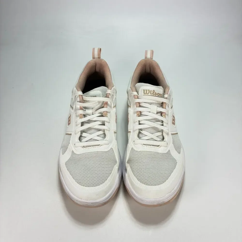 Wilson Pickle Pro White Cameo Rose Pickleball Court Shoes WRS334590 Womens Sz 10